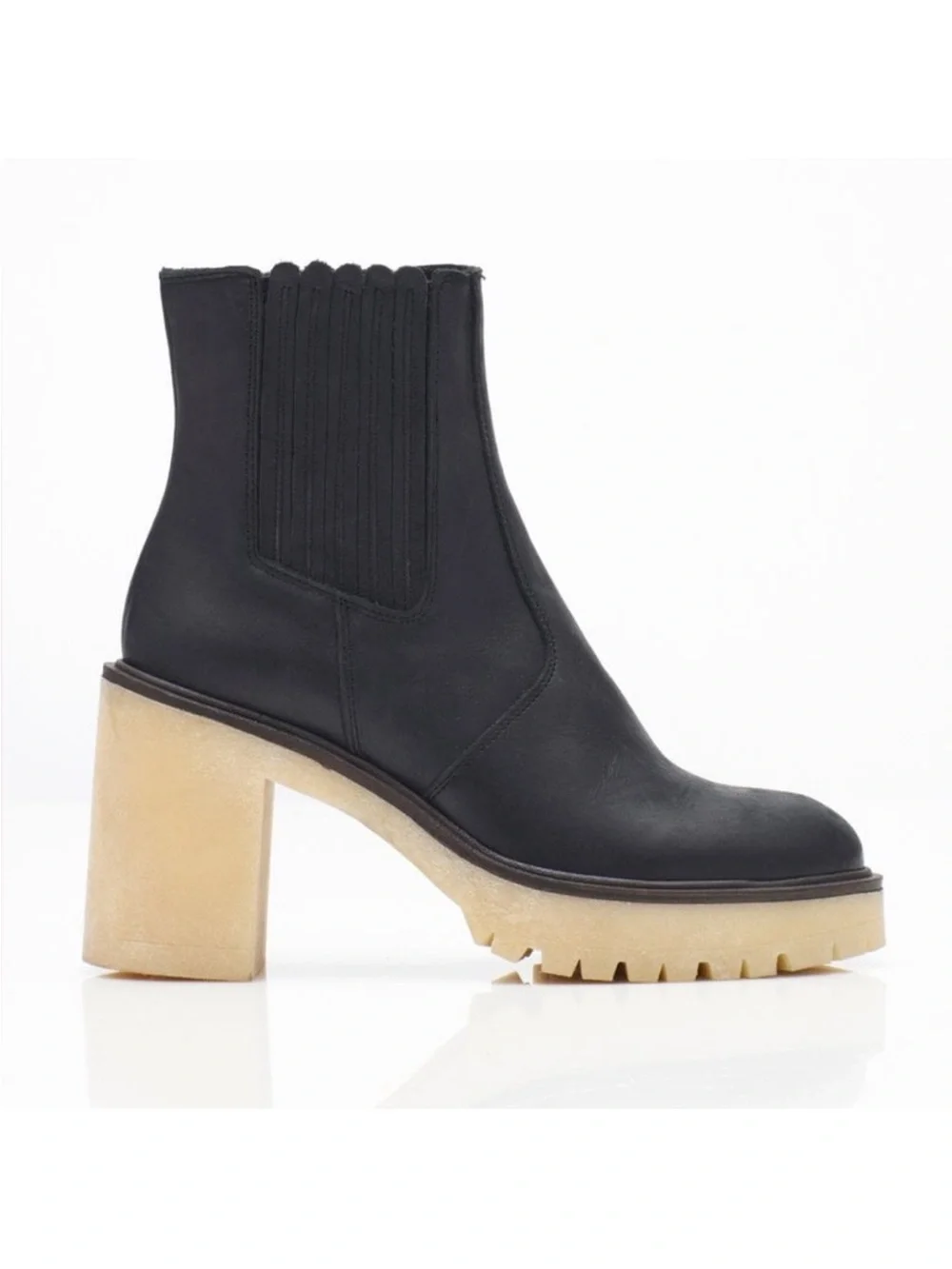 Free People James Chelsea Boots Leather Black 7.5